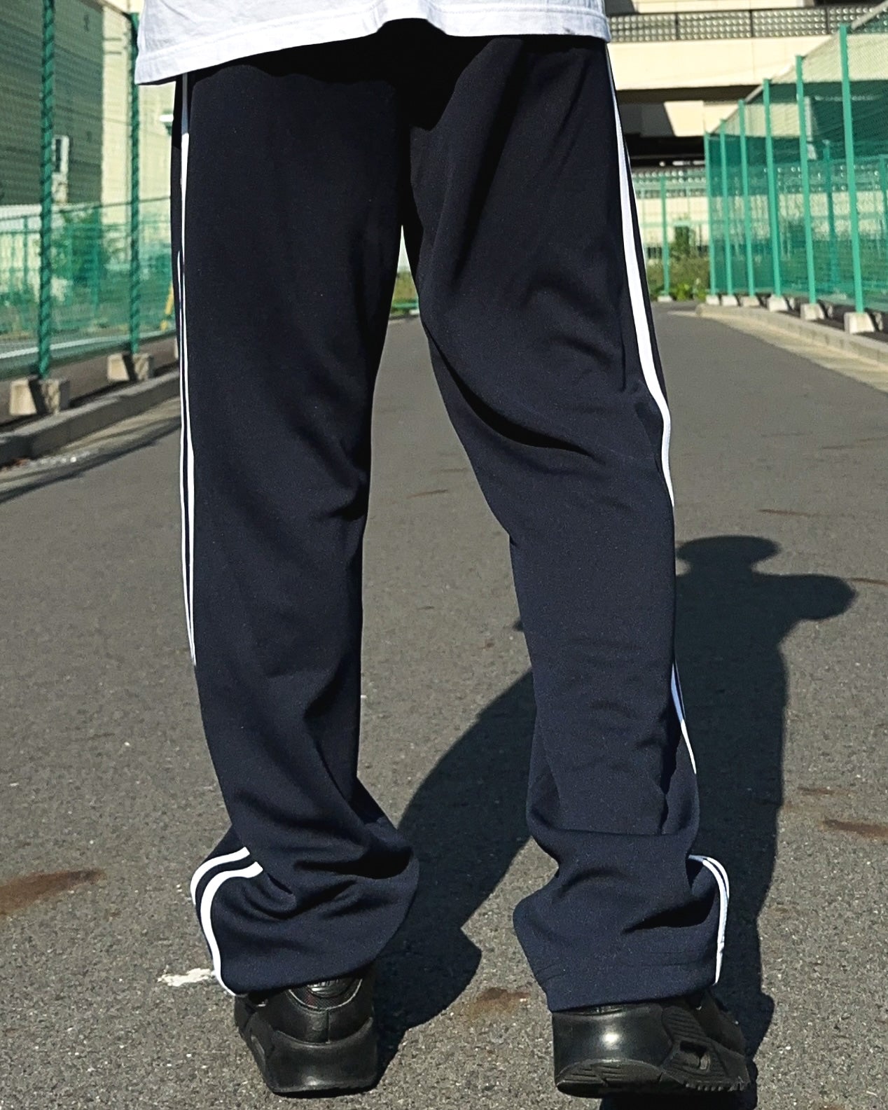 Basic One Point Track Pants - Navy / White