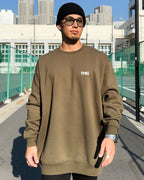 Basic One Point Sweat Shirt - Military Green