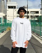 Basic Back Print L/S Tee - White
