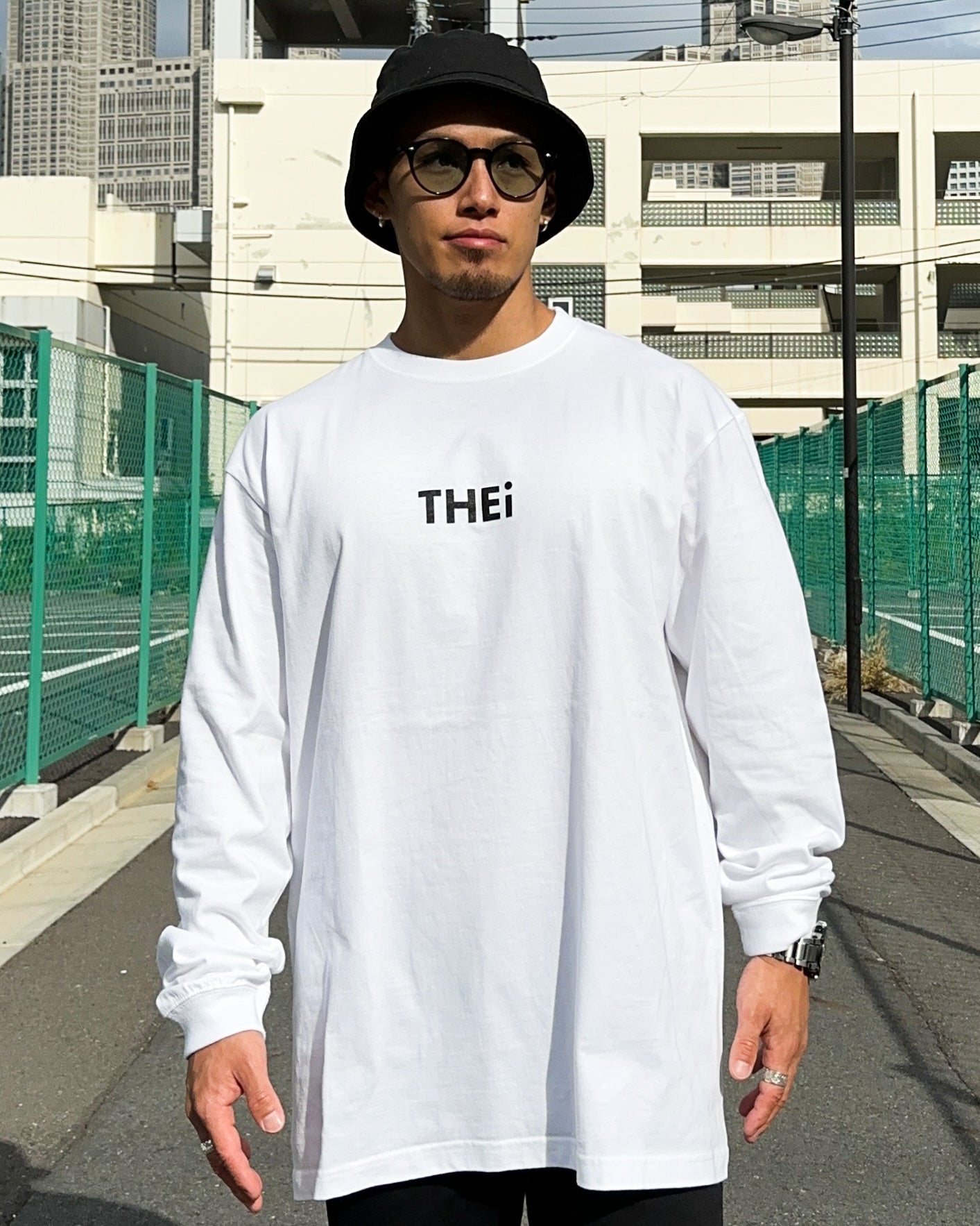 Basic Back Print L/S Tee - White