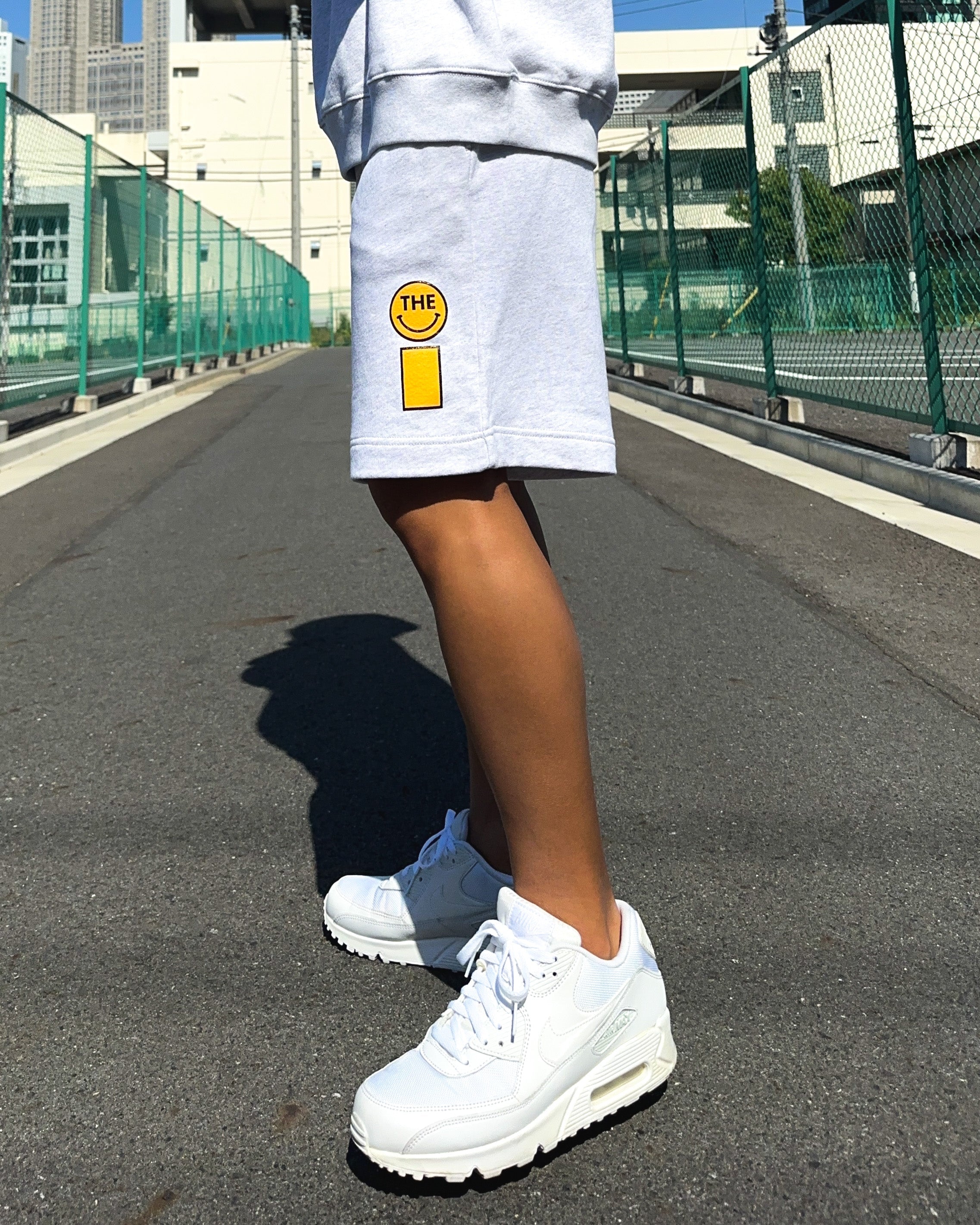 Smiley Relax Sweat Shorts - Gray