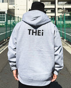 Basic Back Print HW Sweat Zip Hoodie - Gray