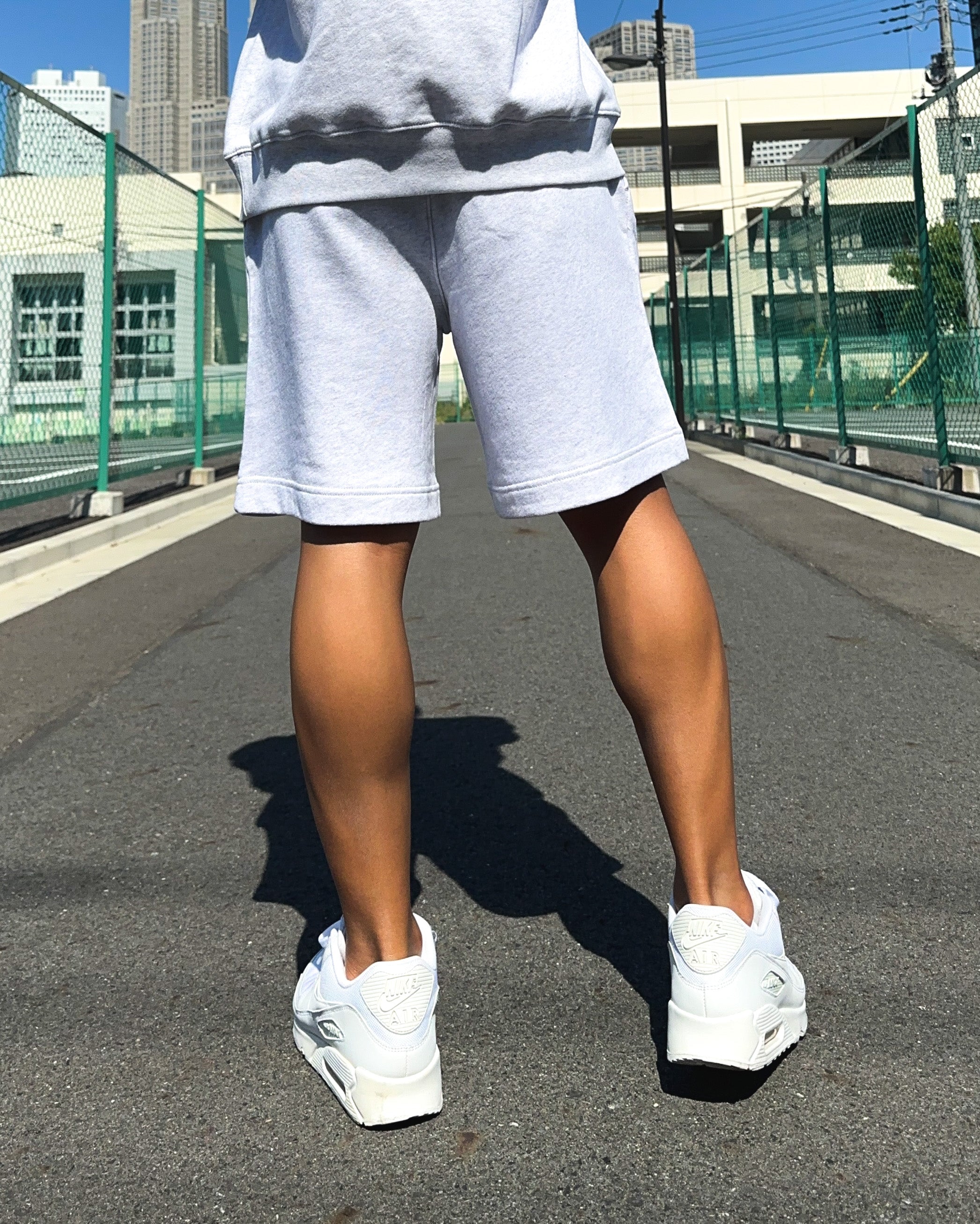 Smiley Relax Sweat Shorts - Gray