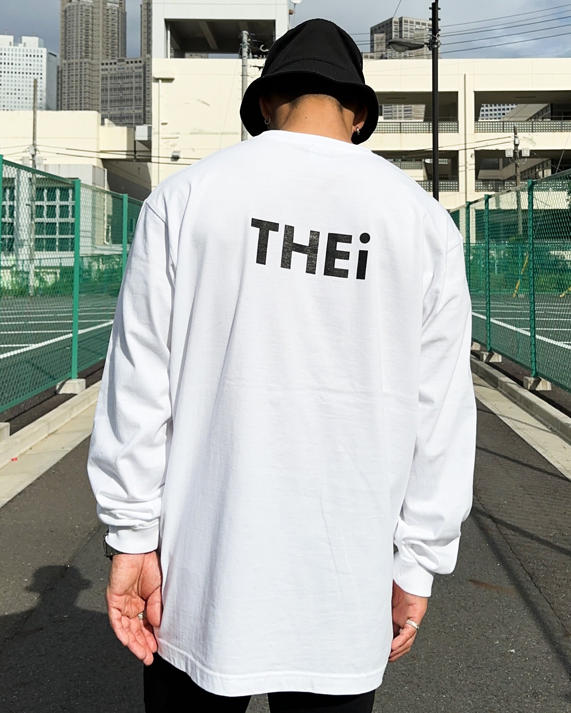 Basic Back Print L/S Tee - White