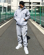 Arabic One Point HW Sweat Hoodie & Pants Setup - Gray