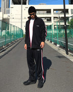 Basic One Point Track JKT & Pants Setup - Black / Red / White