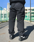 Basic One Point Nylon Track Pants - Black