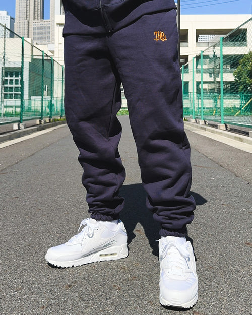 Arabic One Point HW Sweat Pants - Navy