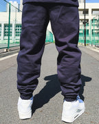Arabic One Point HW Sweat Zip Hoodie & Pants Setup - Navy