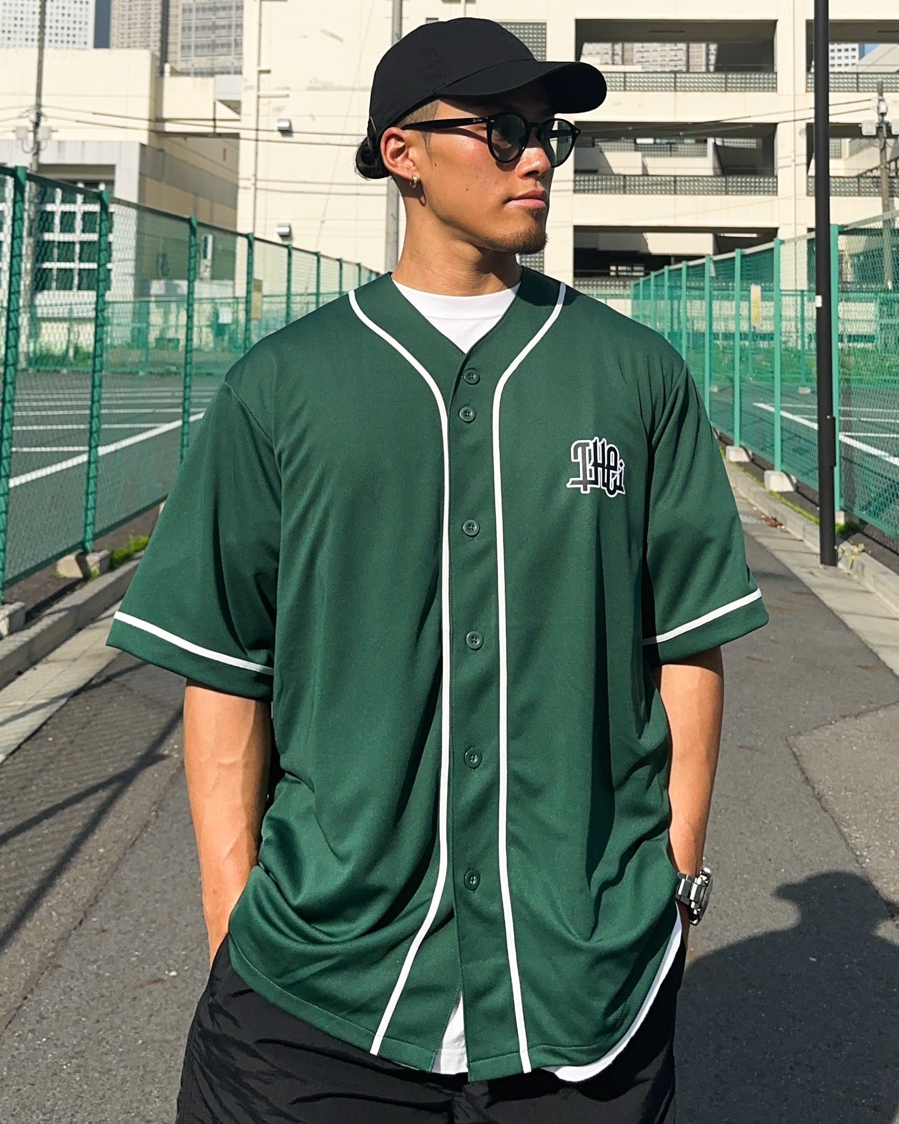Arabic-Type2 Baseball Shirt - Ivy Green