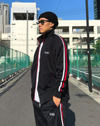 Basic One Point Track JKT & Pants Setup - Black / Red / White