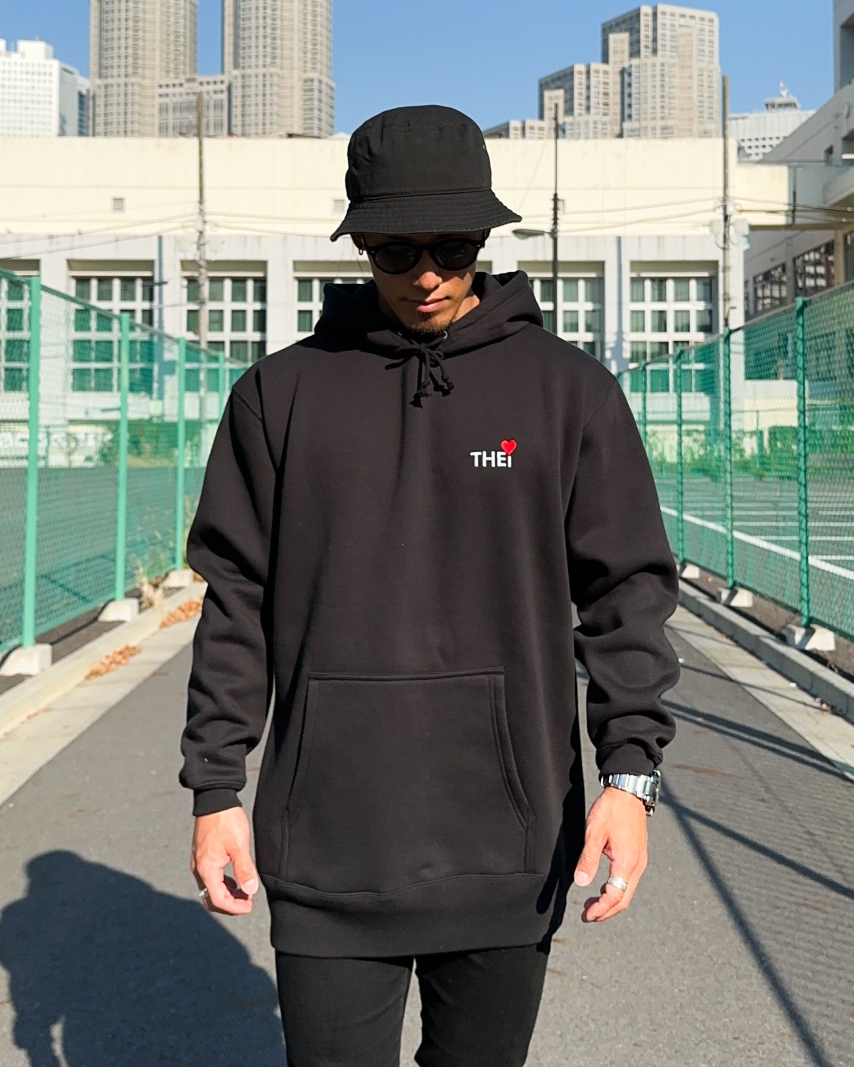 Heart Sweat Hoodie - Black