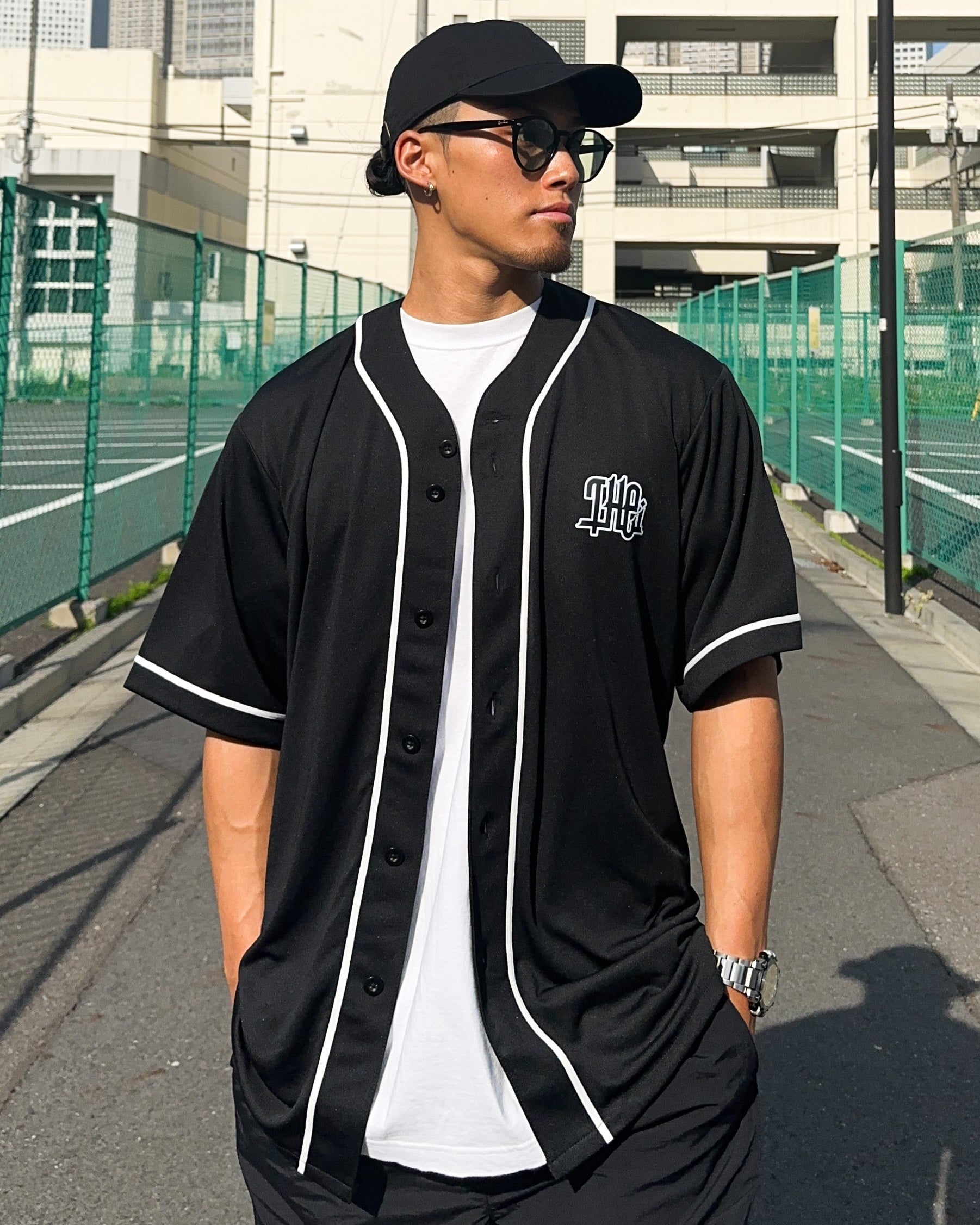 Arabic-Type2 Baseball Shirt - Black