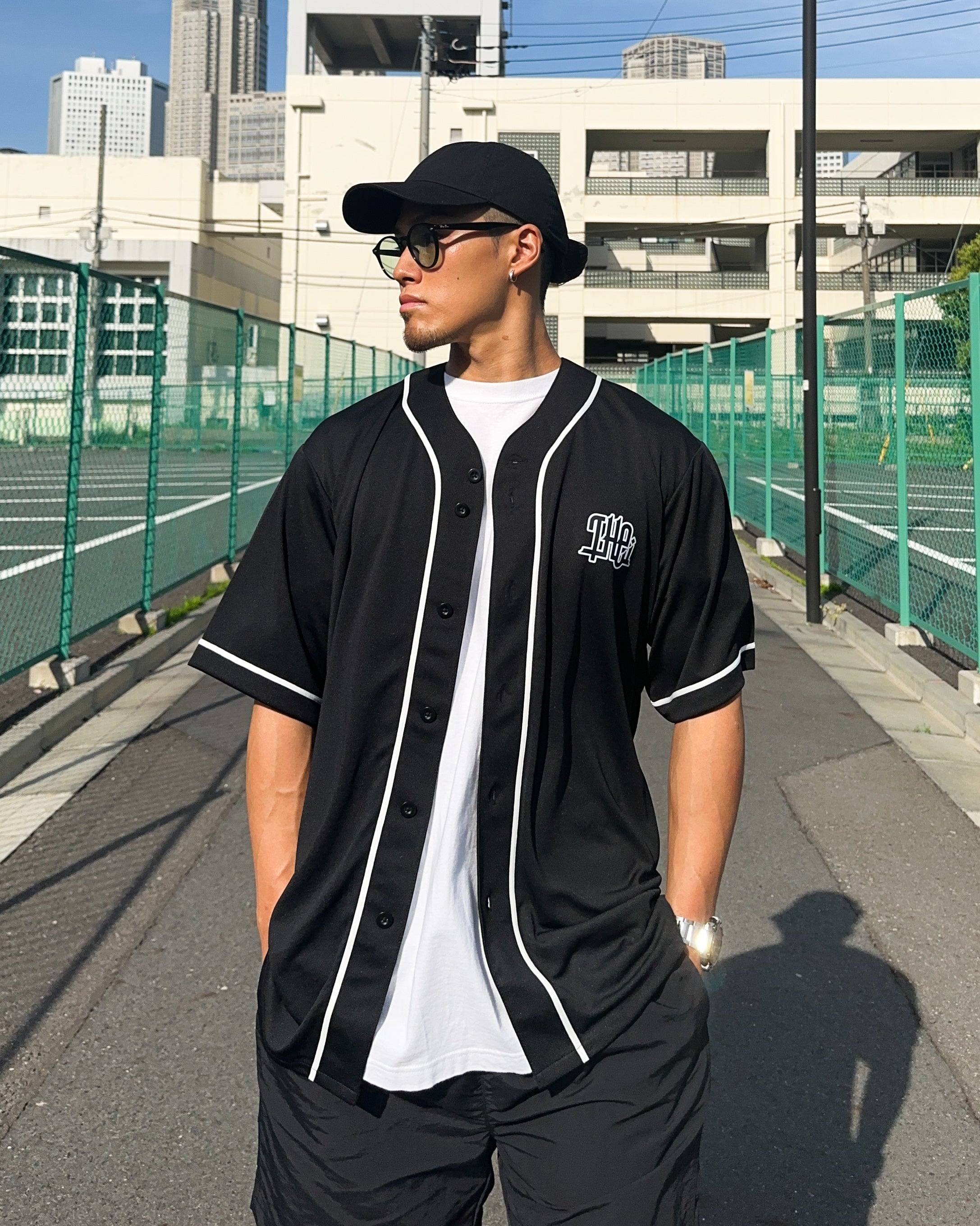 Arabic-Type2 Baseball Shirt - Black