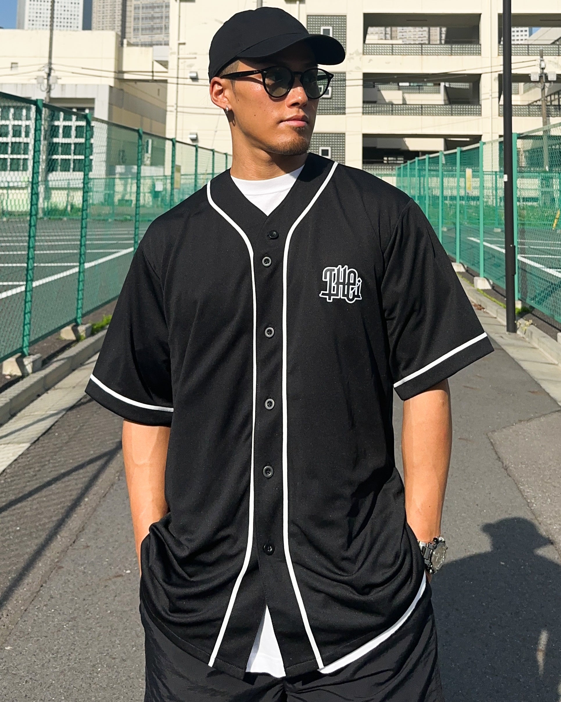 Arabic-Type2 Baseball Shirt - Black