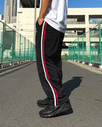 Basic One Point Track Pants - Black / Red / White