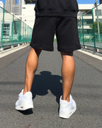 Smiley Relax Sweat Shorts - Black