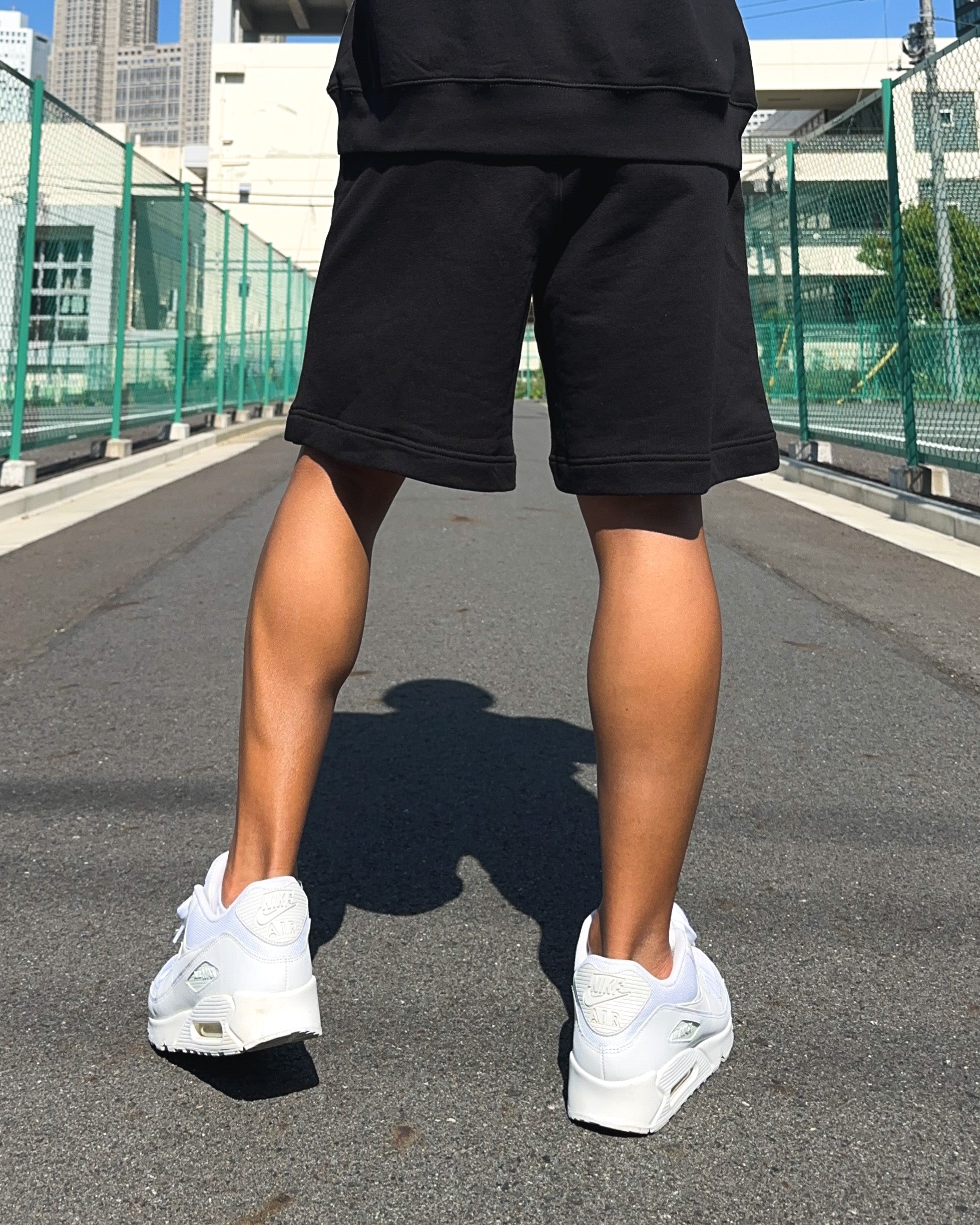 Smiley Relax Sweat Shorts - Black