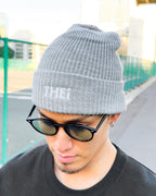 Basic One Point Knit Cap - Gray