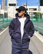 Arabic One Point HW Sweat Zip Hoodie & Pants Setup - Navy