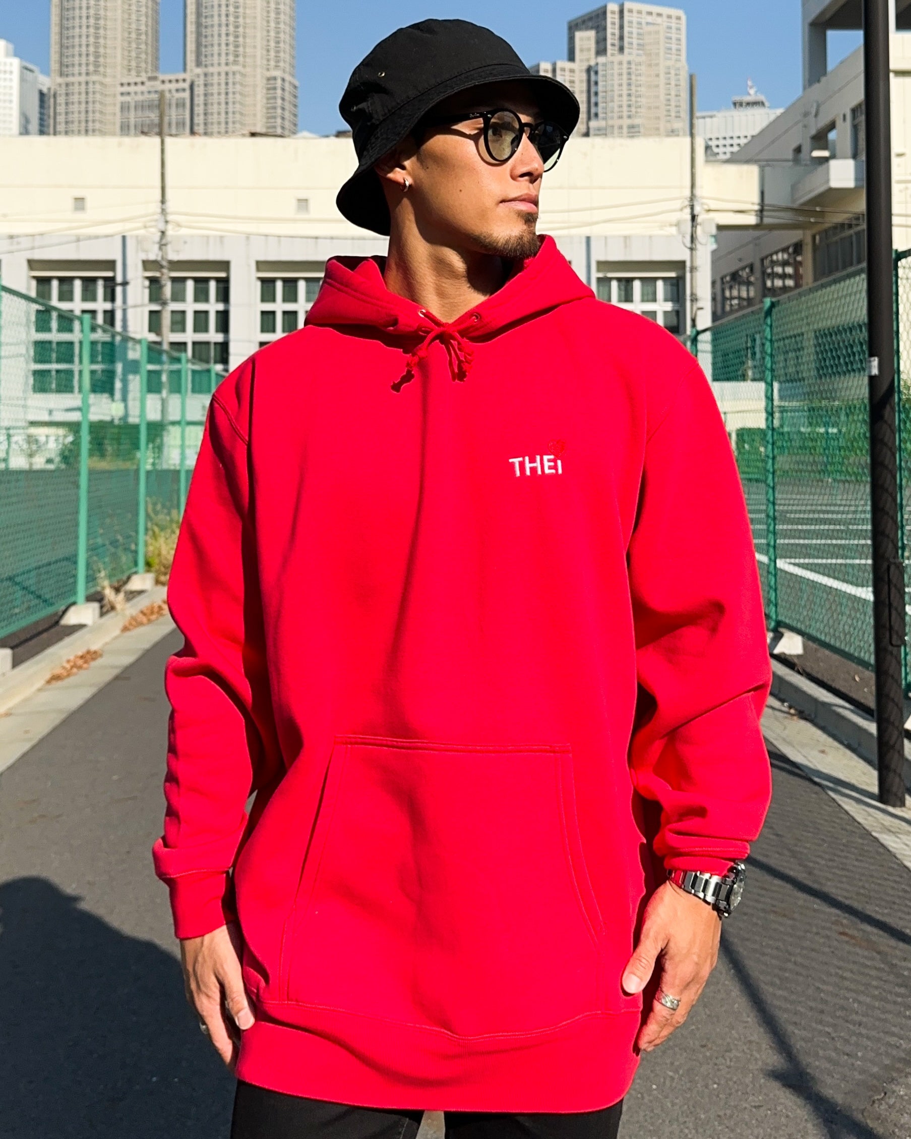 Heart Sweat Hoodie - Red