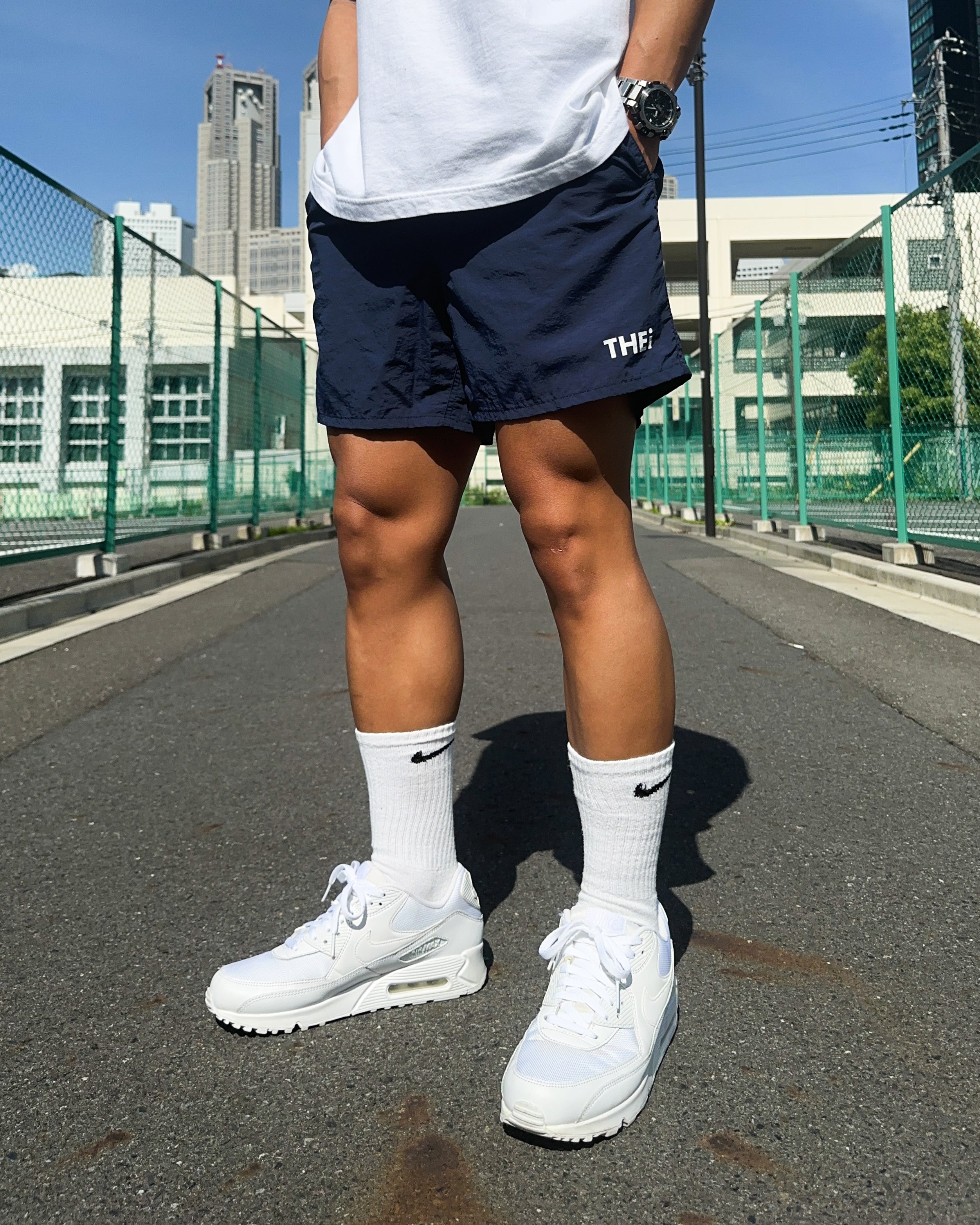 Basic One Point Versatile Shorts - Navy