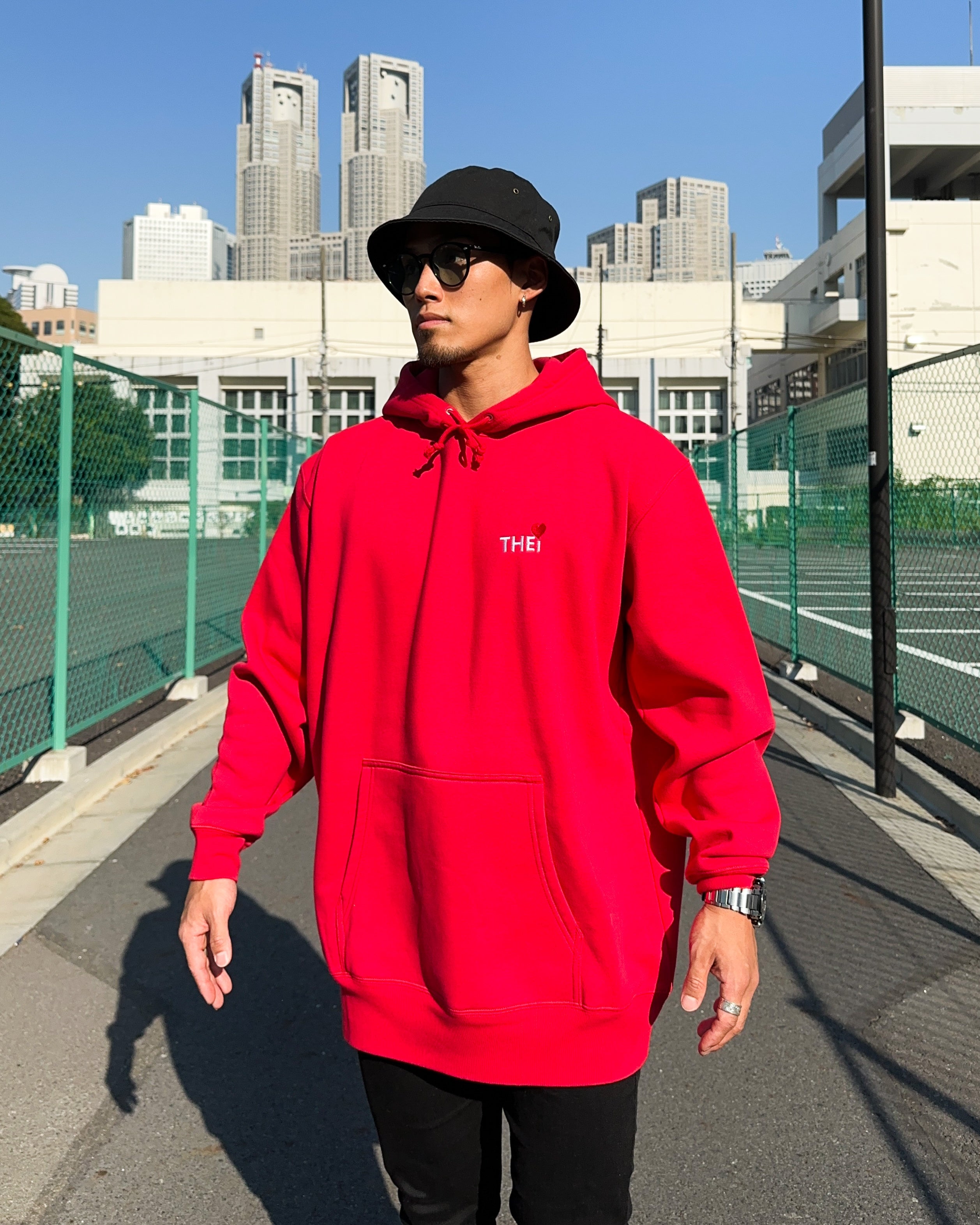 Heart Sweat Hoodie - Red