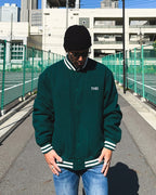Basic One Point Melton Stadium JKT - Billiard Green