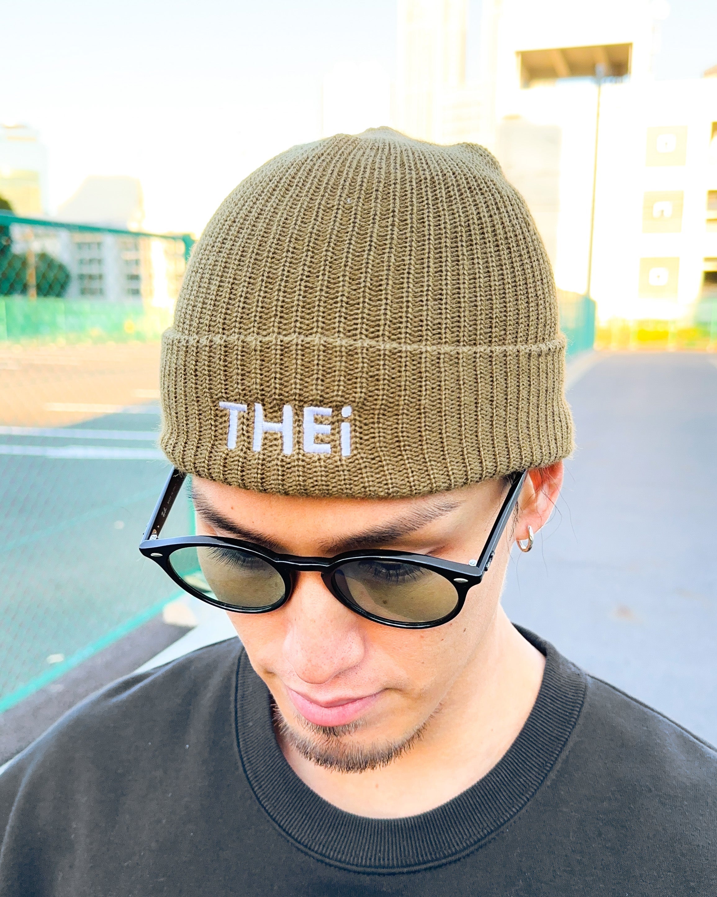 Basic One Point Knit Cap - Coyote Brown