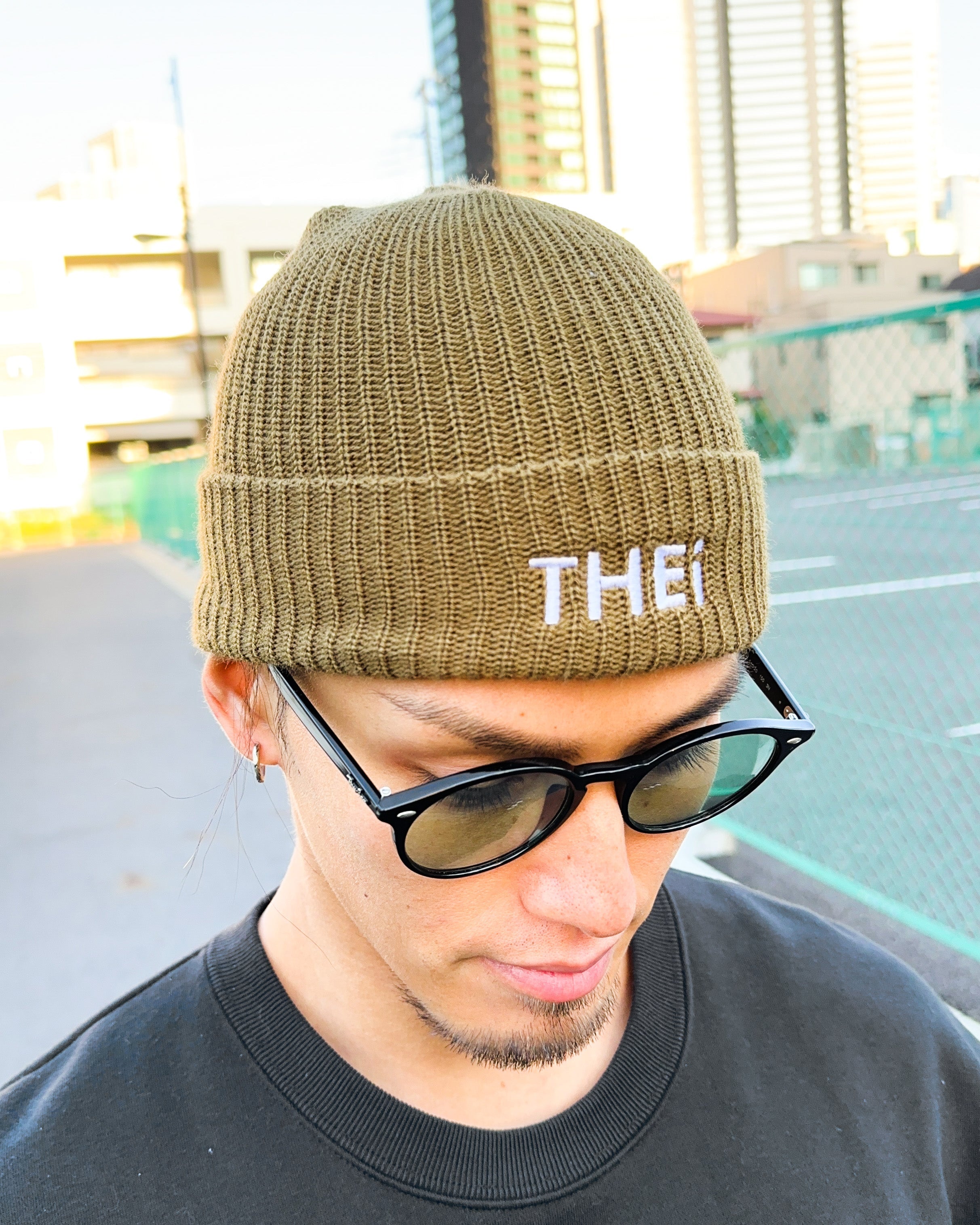 Basic One Point Knit Cap - Coyote Brown