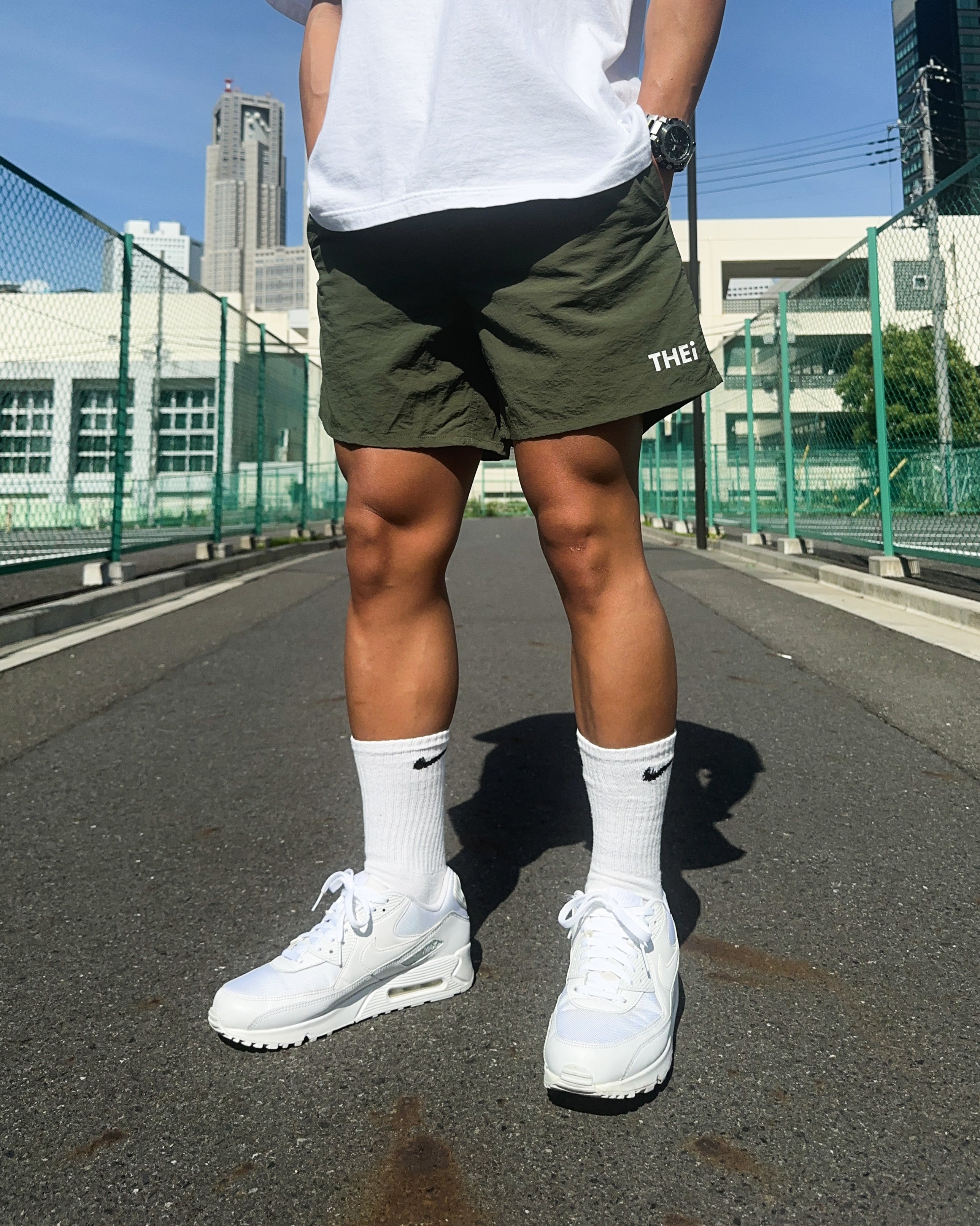 Basic One Point Versatile Shorts - Military Green