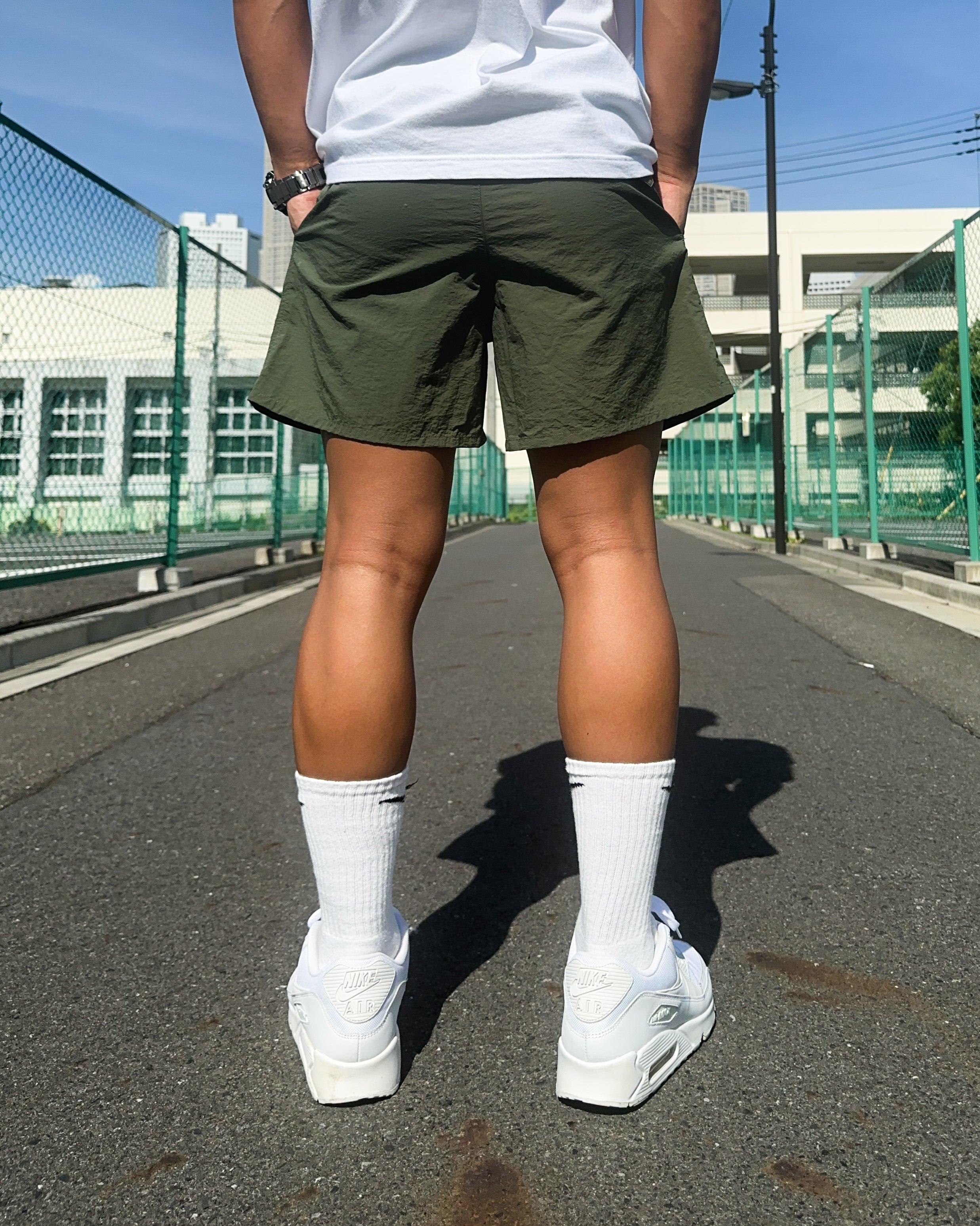 Basic One Point Versatile Shorts - Military Green