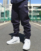 Basic One Point HW Sweat Hoodie & Pants Setup - Navy