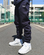 Basic One Point HW Sweat Hoodie & Pants Setup - Navy