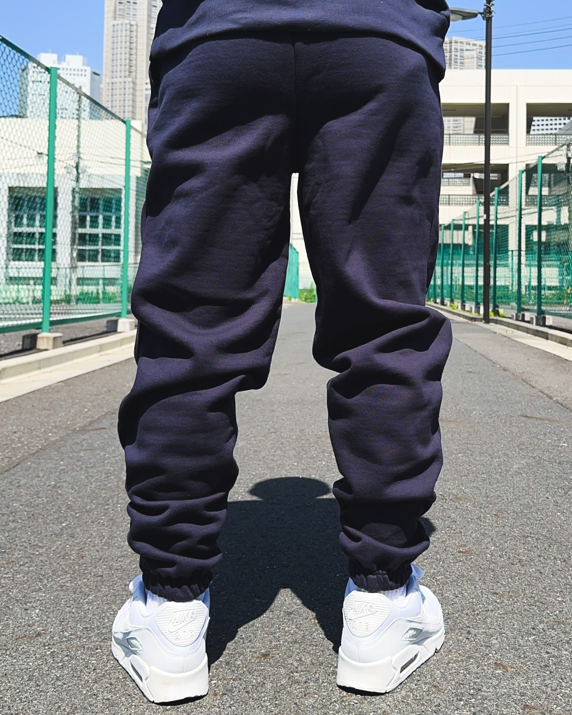 Basic One Point HW Sweat Hoodie & Pants Setup - Navy