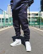 Basic One Point HW Sweat Pants - Navy
