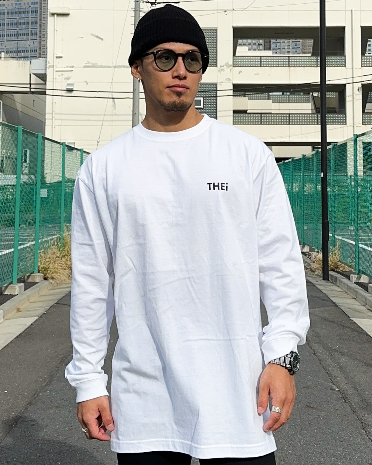 Basic One Point L/S Tee - White