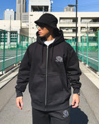 Arabic-Type2 HW Sweat Zip Hoodie & Pants Setup - Black
