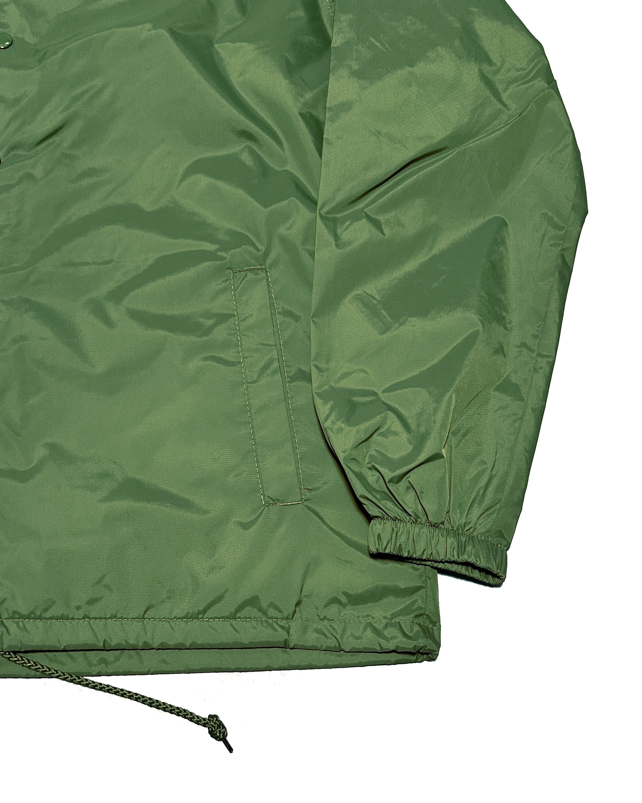 Basic One Point Nylon Coach JKT - Forest Green
