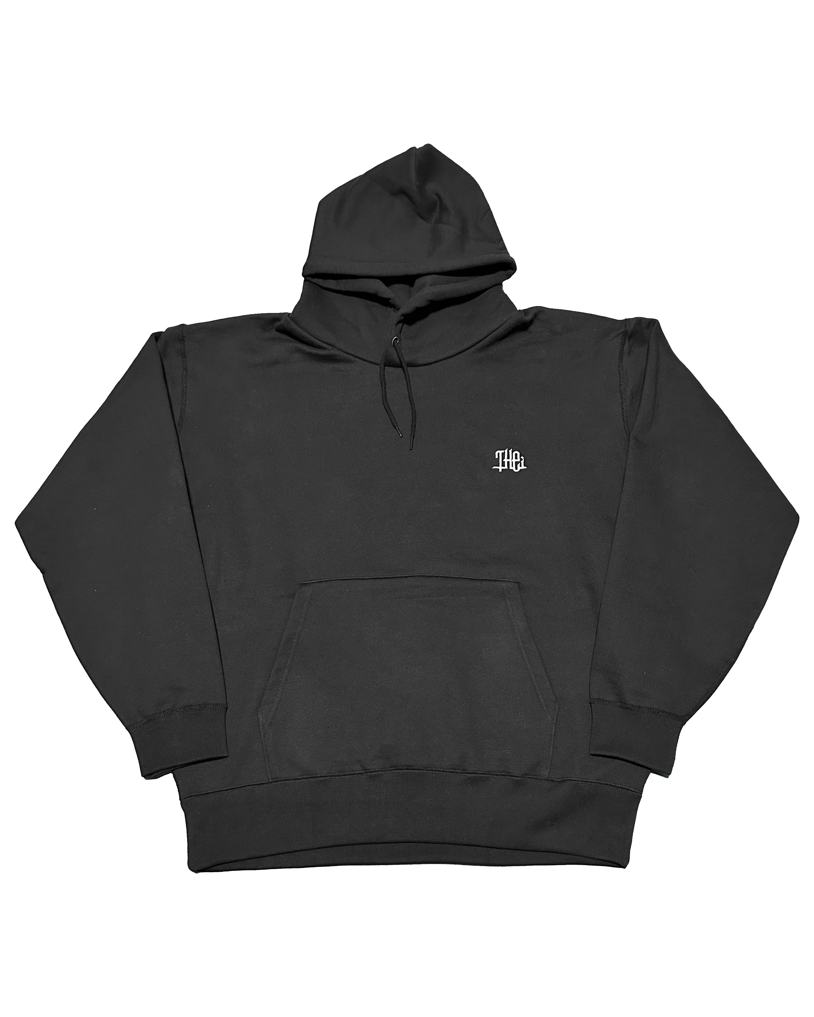 Arabic One Point HW Sweat Hoodie & Pants Setup - Black