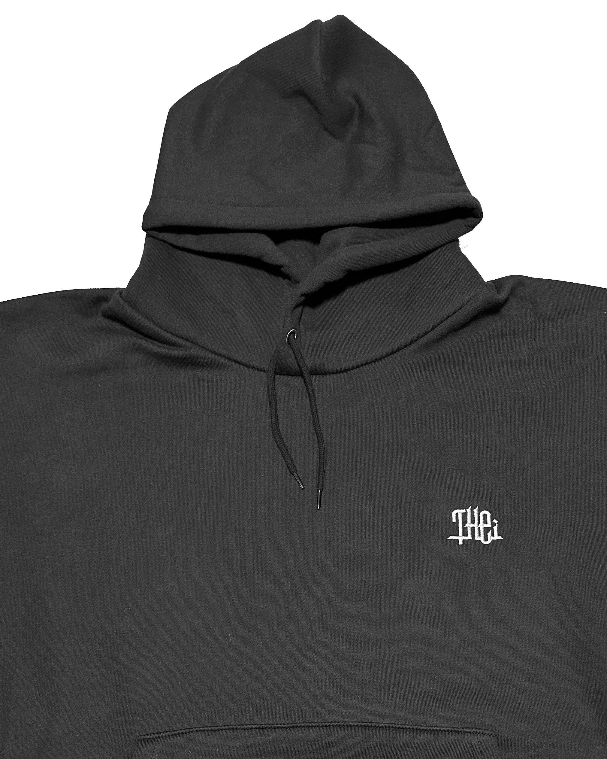 Arabic One Point HW Sweat Hoodie & Pants Setup - Black