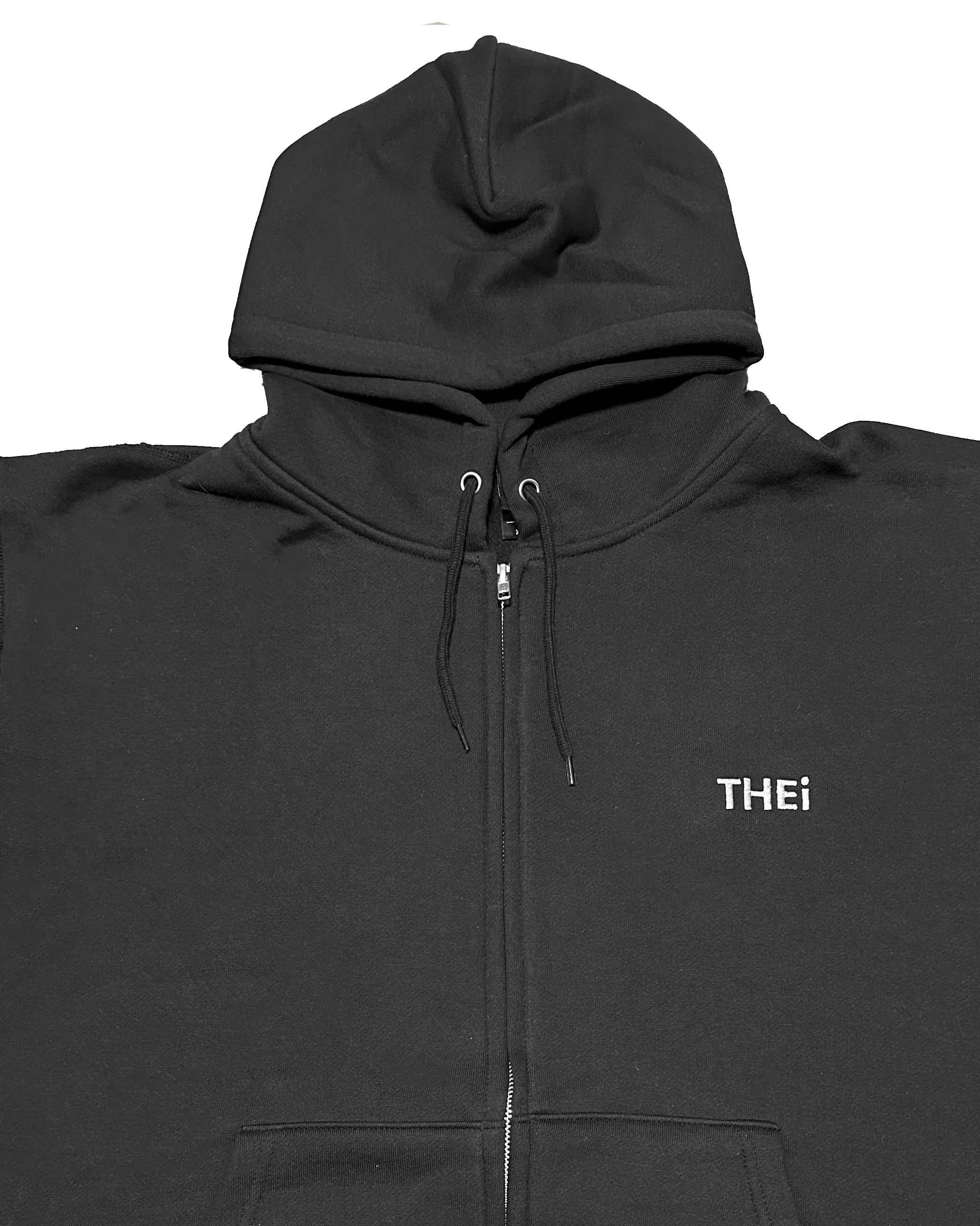 Basic One Point HW Sweat Zip Hoodie & Pants Setup - Black