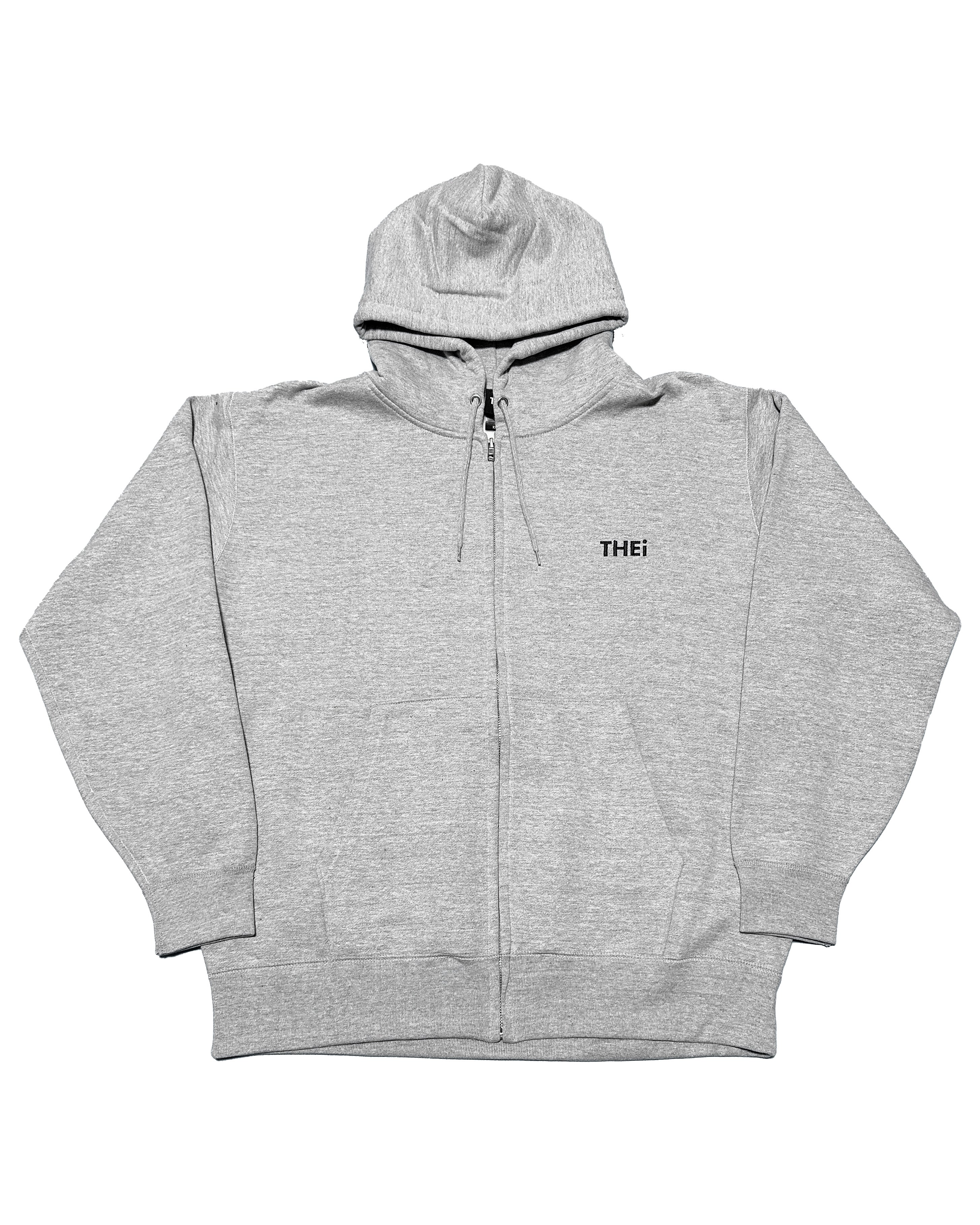 Basic One Point HW Sweat Zip Hoodie - Gray