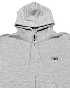 Basic One Point HW Sweat Zip Hoodie - Gray