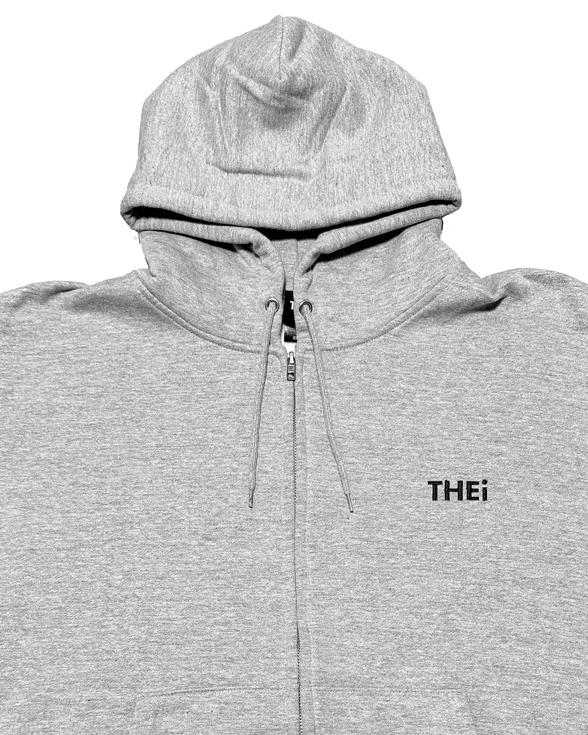 Basic One Point HW Sweat Zip Hoodie - Gray