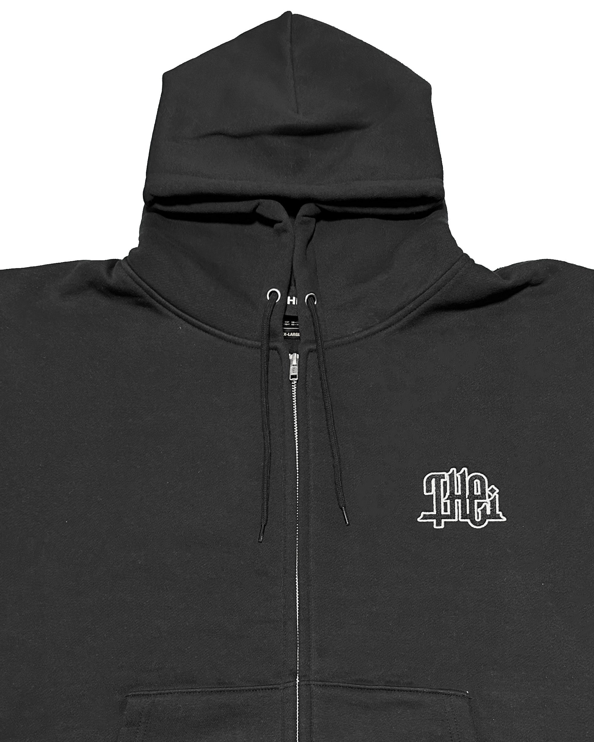 Arabic-Type2 HW Sweat Zip Hoodie & Pants Setup - Black