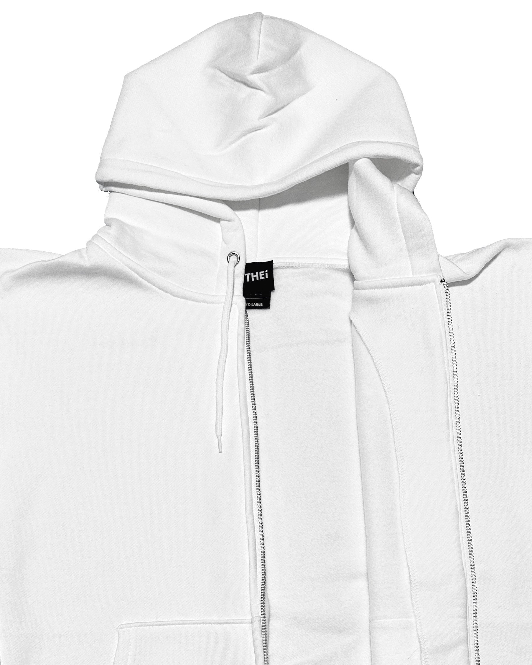Arabic-Type2 HW Sweat Zip Hoodie - White