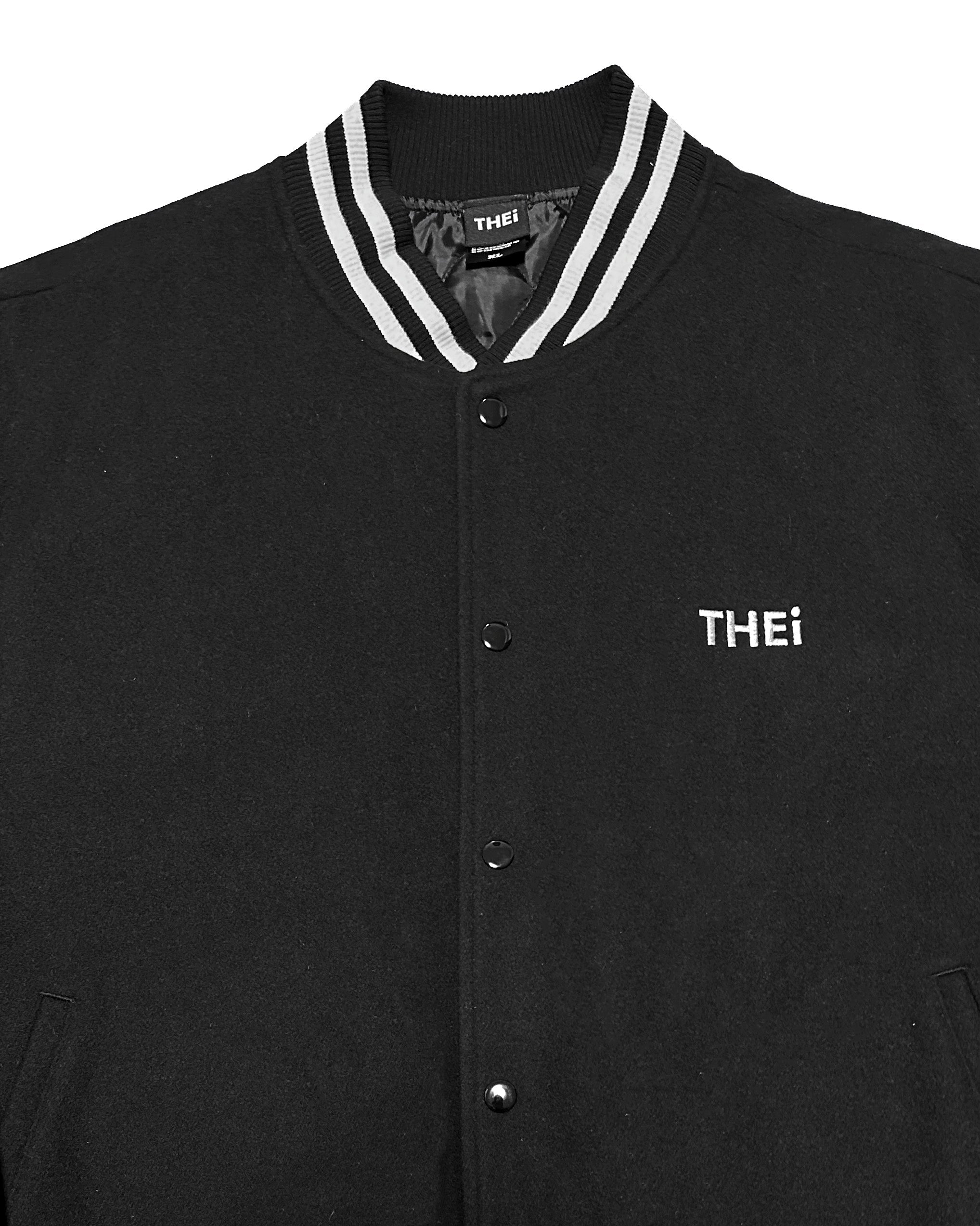 Basic One Point Melton Stadium JKT - Black