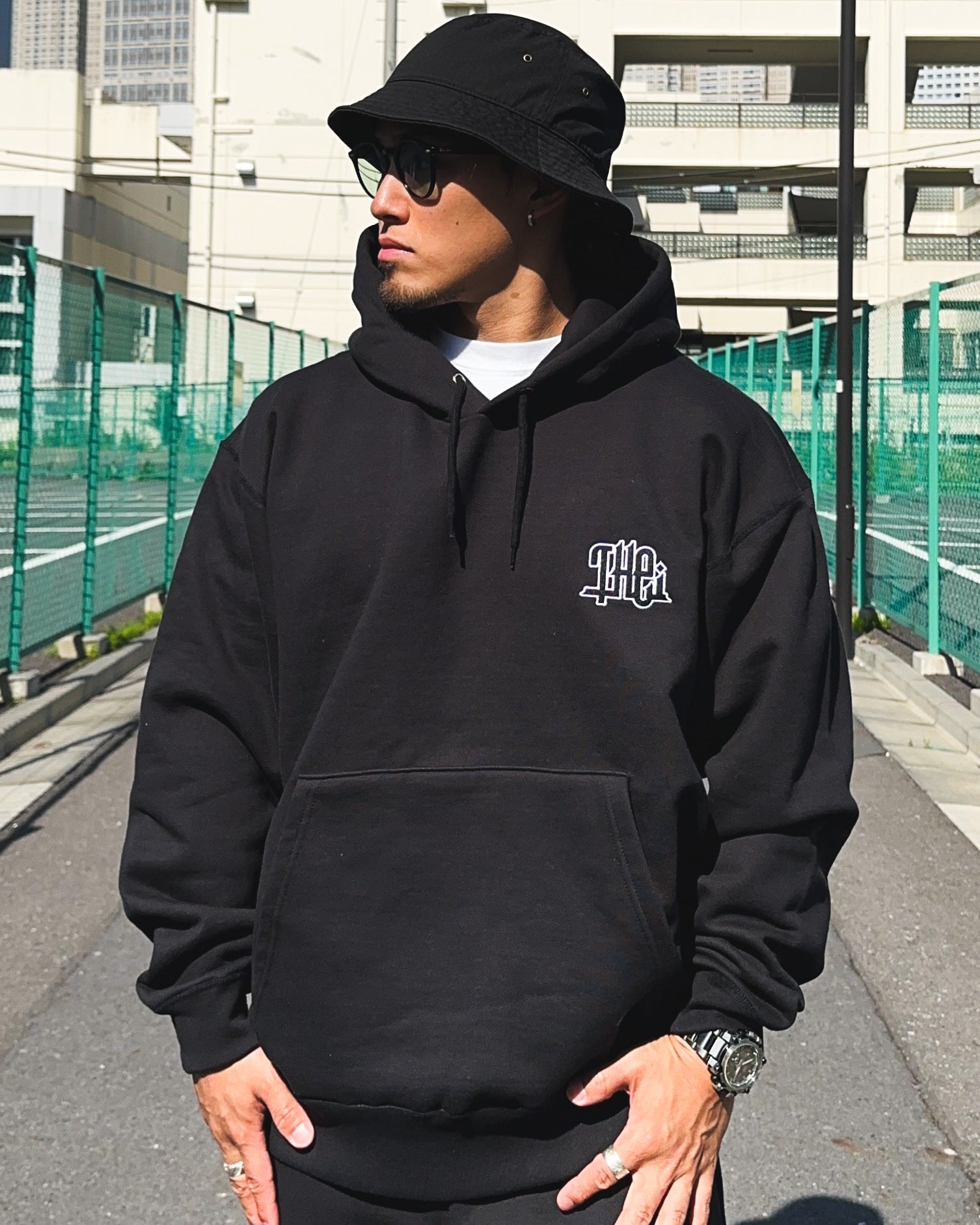 Arabic-Type2 HW Sweat Hoodie & Pants Setup - Black