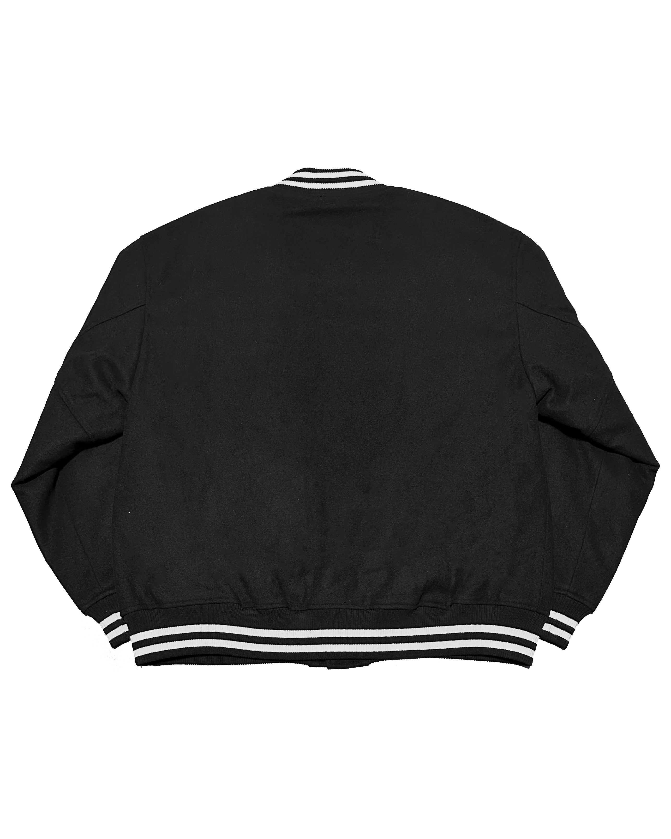 Basic One Point Melton Stadium JKT - Black
